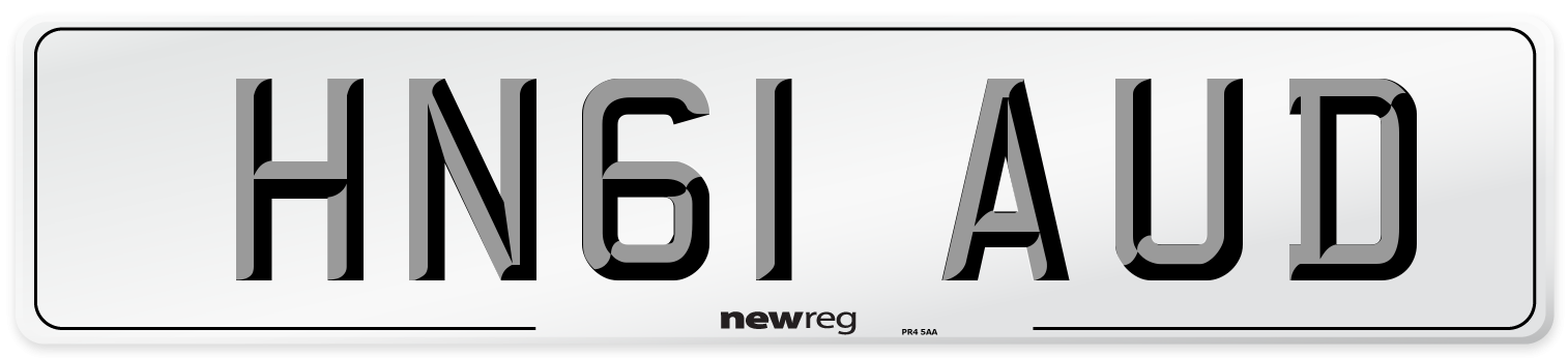 HN61 AUD Number Plate from New Reg